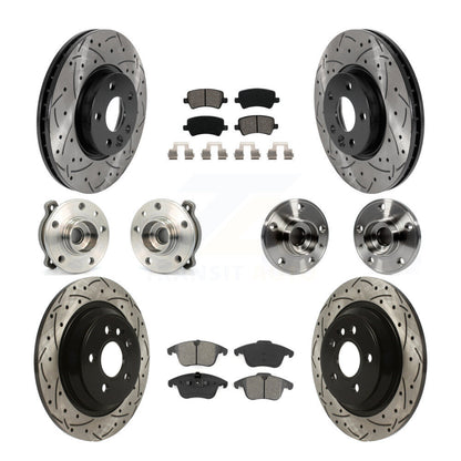 Kit de plaquettes de rotor de frein revêtues de roulement de moyeu avant et arrière (10 pièces) pour Volvo S60 AW 13-14
