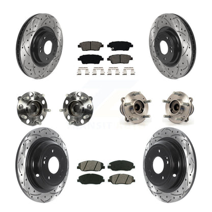 Kit de plaquettes de Rotor de frein, roulement de moyeu avant et arrière (10 pièces) pour Hyundai Genesis 3.8