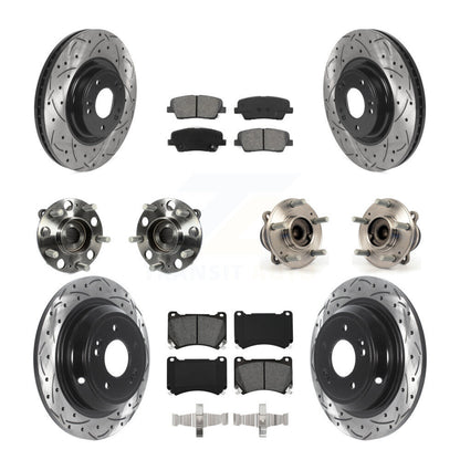 Kit de plaquettes de Rotor de frein, roulement de moyeu avant et arrière (10 pièces) pour Hyundai Genesis 4.6