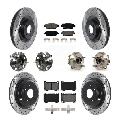 Kit de plaquettes de rotor de frein, roulement de moyeu avant et arrière (10 pièces) pour Hyundai Genesis 5.0
