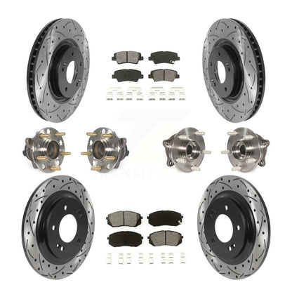 Kit de plaquettes de Rotor de frein à disque revêtu de roulement de moyeu avant et arrière (10 pièces) pour Hyundai Sonat