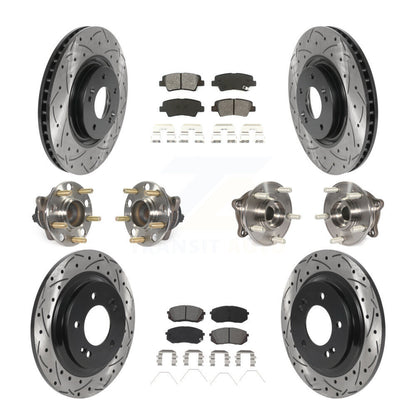 Kit de plaquettes de Rotor de frein à disque revêtu de roulement de moyeu avant et arrière (10 pièces) pour Hyundai Sonat