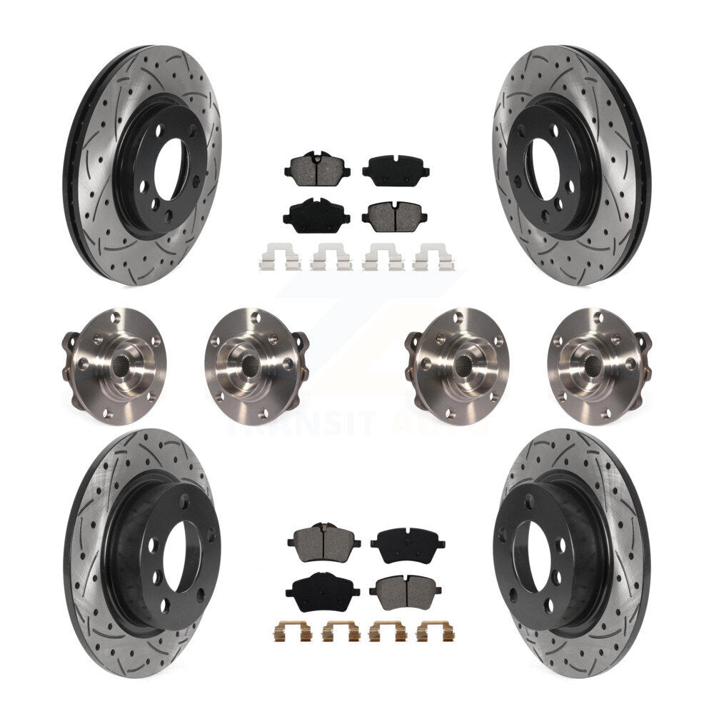 Kit de plaquettes de rotor de frein revêtues de roulement de moyeu avant et arrière (10 pièces) pour Mini Cooper Pacema