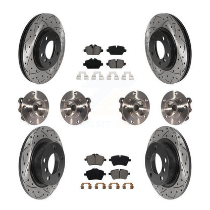 Kit de plaquettes de rotor de frein revêtues de roulement de moyeu avant et arrière (10 pièces) pour Mini Cooper Pacema