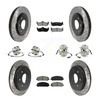 Kit de plaquettes de rotor de frein à disque revêtues de roulement de moyeu avant et arrière (10 pièces) pour INFINITI QX5