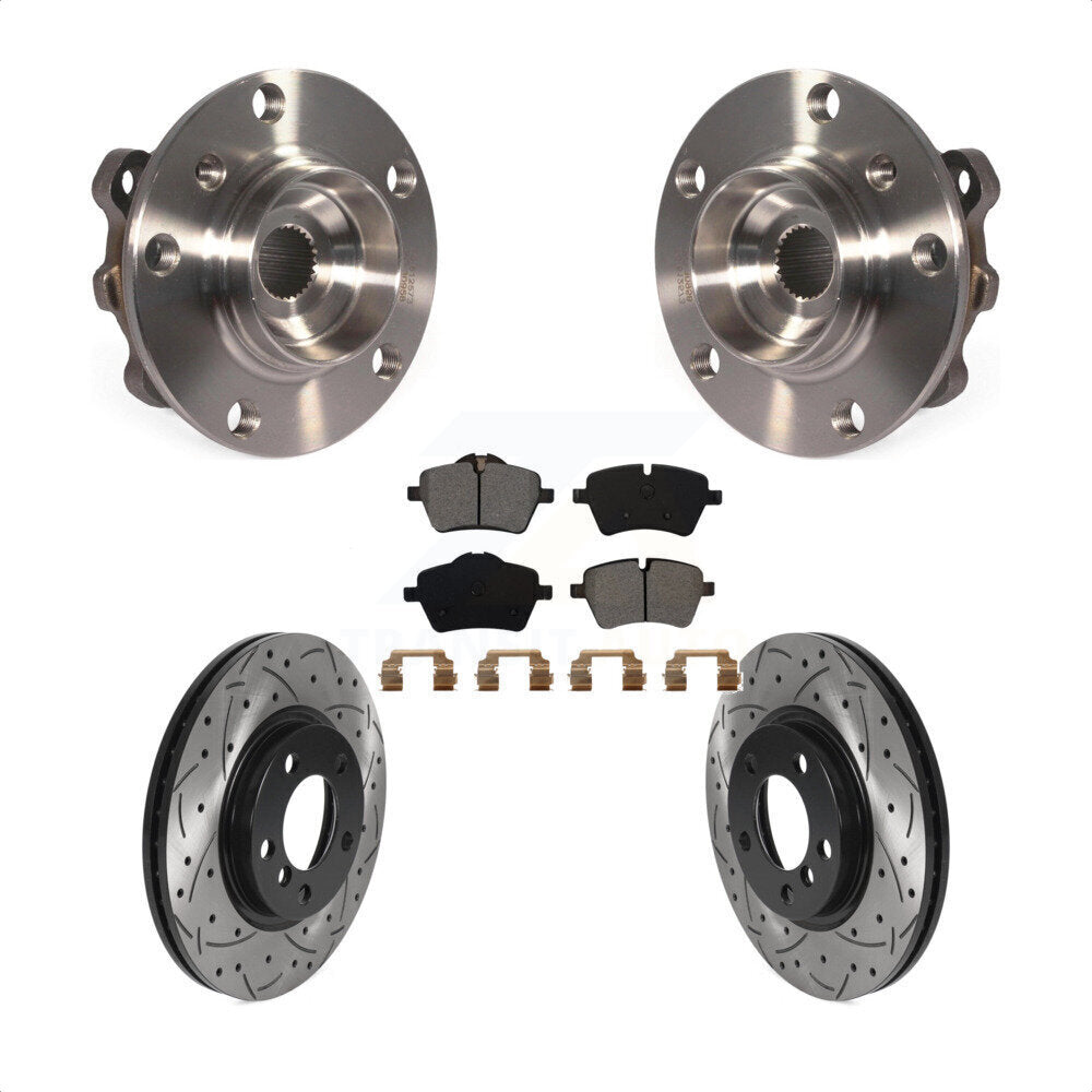 Kit de plaquettes de Rotor de frein, roulement de moyeu avant, fente de perçage, pour Mini Cooper Countryma