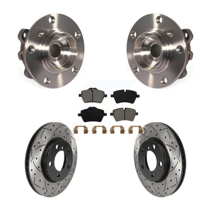 Kit de plaquettes de Rotor de frein, roulement de moyeu avant, fente de perçage, pour Mini Cooper Countryma
