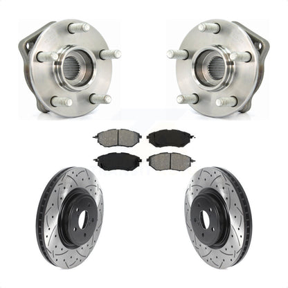 Kit de plaquettes de Rotor de frein, roulement de moyeu avant, fente de perçage, pour Subaru Outback Legac