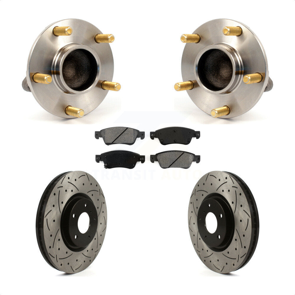Kit de plaquettes de Rotor de frein, ensemble de roulements de moyeu avant, fente de perçage, pour INFINITI G3