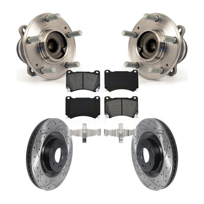 Kit de plaquettes de Rotor de frein, roulement de moyeu avant, fente de perçage, pour Hyundai Genesis Equu