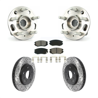 Kit de plaquettes de Rotor de frein, roulement de moyeu avant, fente de perçage, pour Chevrolet Malibu Buic
