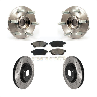 Kit de plaquettes de Rotor de frein, roulement de moyeu avant, fente de perçage, pour Cadillac SRX Saab 9-4