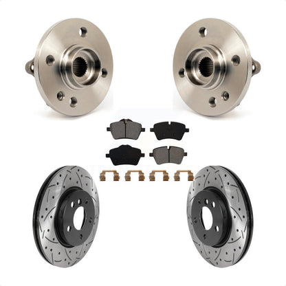 Kit de plaquettes de Rotor de frein, roulement de moyeu avant, fente de perçage, pour Mini Cooper 2014 – 2015 1.6