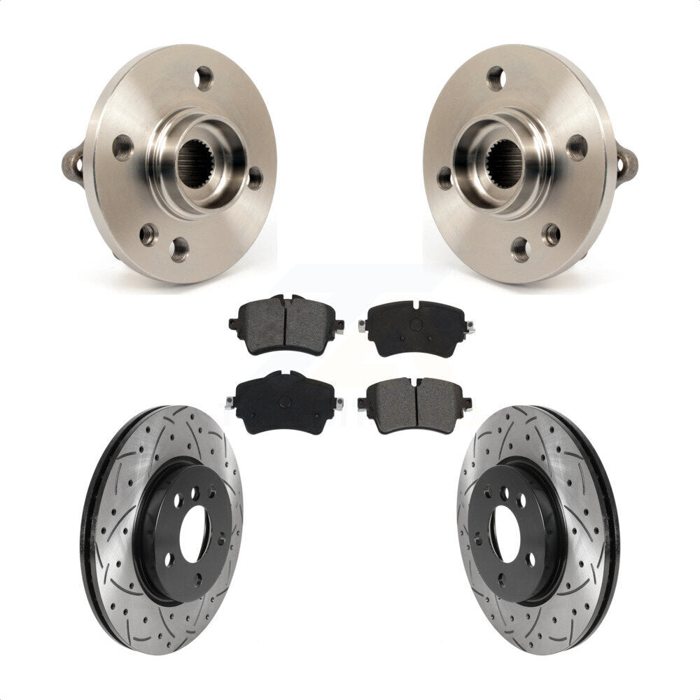 Kit de plaquettes de Rotor de frein, roulement de moyeu avant, fente de perçage, pour Mini Cooper 2015 1.6