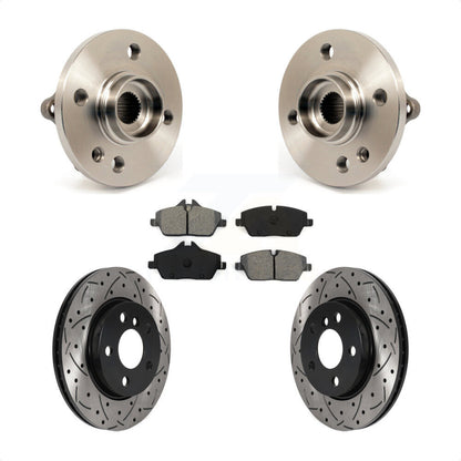 Kit de plaquettes de Rotor de frein, roulement de moyeu avant, fente de perçage, pour Mini Cooper 2014 – 2015 1.6