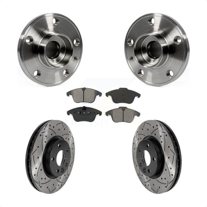 Kit de plaquettes de Rotor de frein, roulement de moyeu avant, fente de perçage, pour Volvo XC70 S60 V60 S80 V7