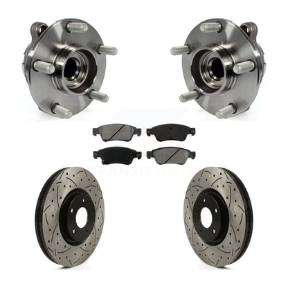 Kit de plaquettes de Rotor de frein, roulement de moyeu avant, fente de perçage revêtue, pour INFINITI G37 G35 Q6
