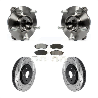 Kit de Rotor et de plaquettes de frein à fente percée, roulement de moyeu avant pour INFINITI FX35 FX37 FX4