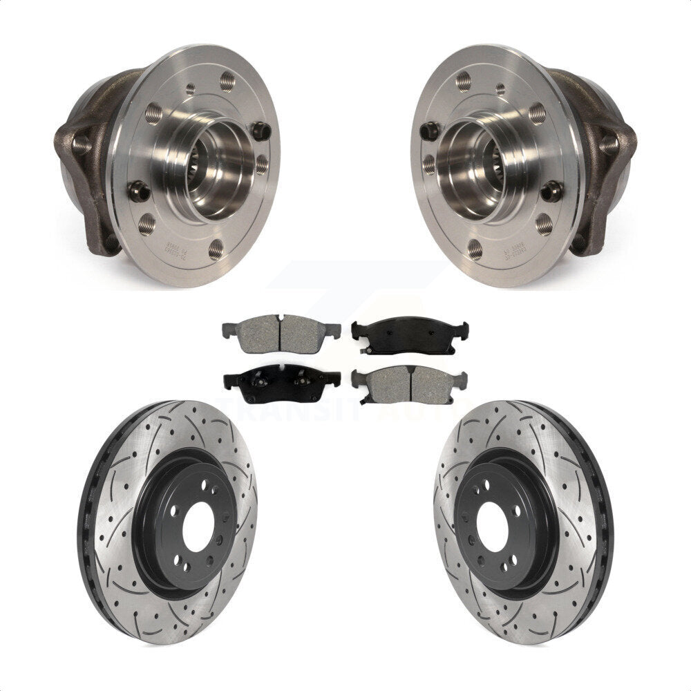 Kit de plaquettes de Rotor de frein, roulement de moyeu avant, fente de perçage, pour Mercedes-Benz ML350 GLE35