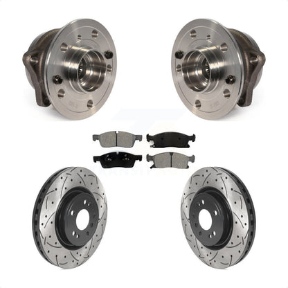 Kit de plaquettes de Rotor de frein, roulement de moyeu avant, fente de perçage, pour Mercedes-Benz ML350 GLE35