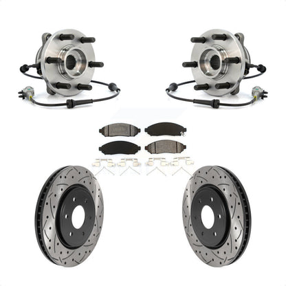 Kit de plaquettes de Rotor de frein, roulement de moyeu avant, fente de perçage, pour Nissan Frontier Pathfinde