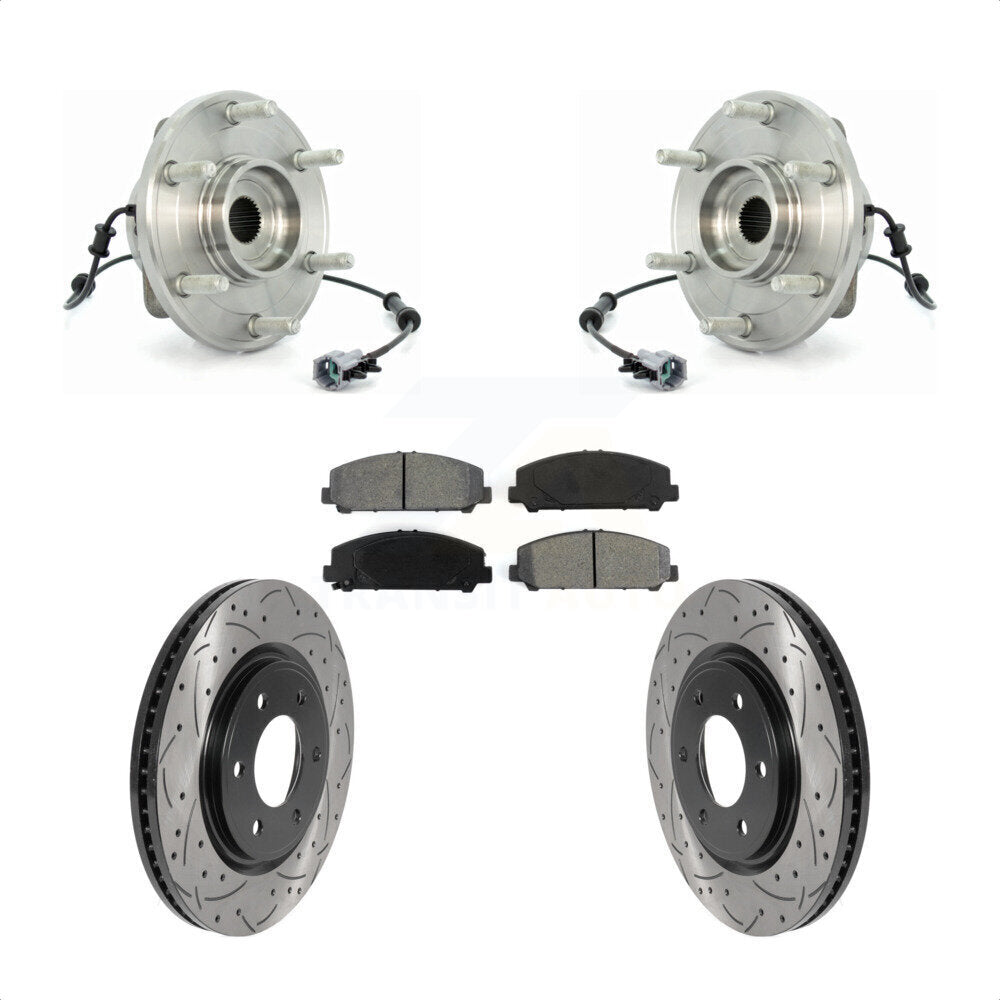 Kit de plaquettes de Rotor de frein, roulement de moyeu avant, fente de perçage, pour 07 INFINITI QX56 à partir de 04