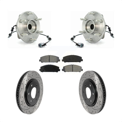 Kit de plaquettes de Rotor de frein, roulement de moyeu avant, fente de perçage, pour 07 INFINITI QX56 à partir de 04