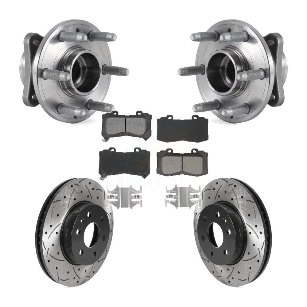 Kit de plaquettes de Rotor de frein, roulement de moyeu avant, fente de perçage, pour Chevrolet Colorado GMC 4W