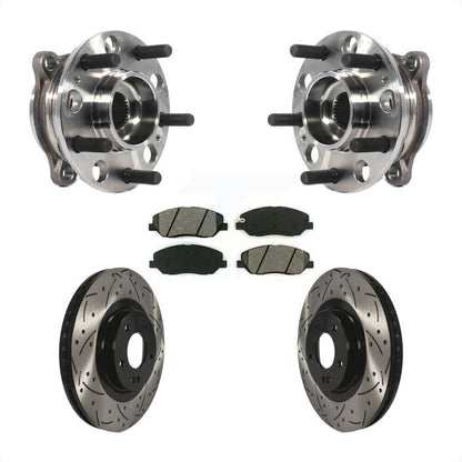 Kit de plaquettes de Rotor de frein, roulement de moyeu avant, fente percée, pour Hyundai Santa Fe XL 3.3