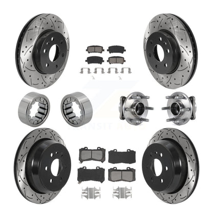 Kit de chaussures de plaquettes de Rotor de frein enduites de roulement de moyeu avant et arrière (10 pièces) pour Chevrolet GM