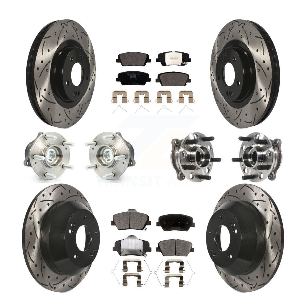 Kit de plaquettes de Rotor de frein enduit de roulement de moyeu avant et arrière, pour Hyundai Santa Fe Sport FW