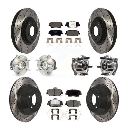 Kit de plaquettes de Rotor de frein enduit de roulement de moyeu avant et arrière, pour Hyundai Santa Fe Sport FW