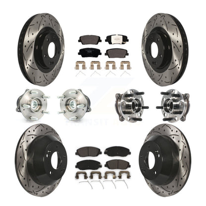 Kit de plaquettes de Rotor de frein revêtues de roulement de moyeu avant et arrière (10 pièces) pour Hyundai Santa Fe X