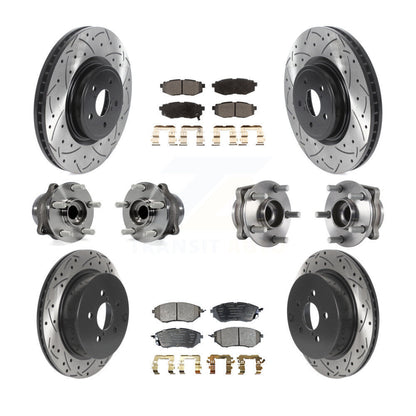 Kit de plaquettes de rotor de frein, roulement de moyeu avant et arrière (10 pièces) pour Subaru Forester 2.0