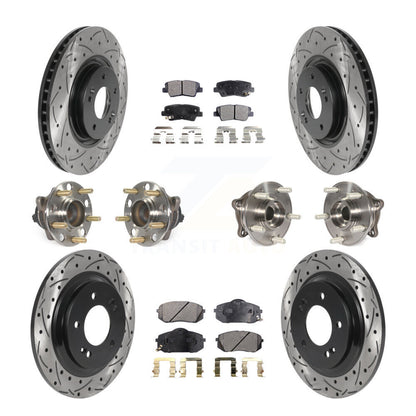 Kit de plaquettes de Rotor de frein à disque revêtu de roulement de moyeu avant et arrière (10 pièces) pour Hyundai Sonat
