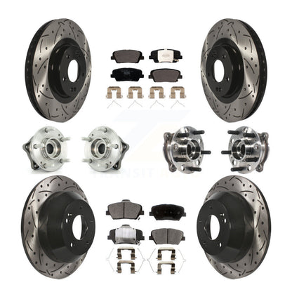 Kit de plaquettes de Rotor de frein revêtues de roulement de moyeu avant et arrière, pour Hyundai Santa Fe Sport AW
