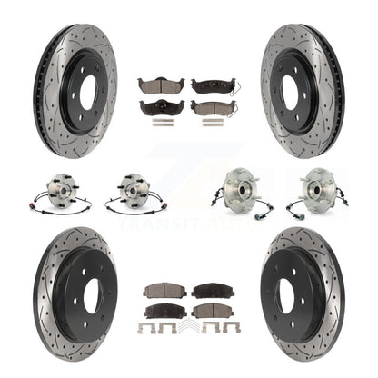 Kit de plaquettes de rotor de frein à disque revêtues de roulement de moyeu avant et arrière (10 pièces) pour INFINITI QX5