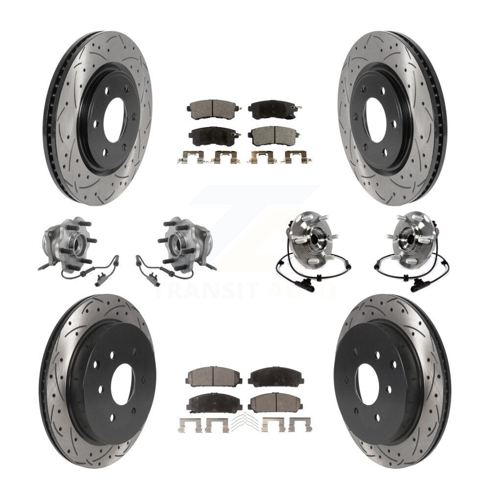 Kit de plaquettes de rotor de frein, roulement de moyeu avant et arrière (10 pièces) pour INFINITI QX80 Nissa