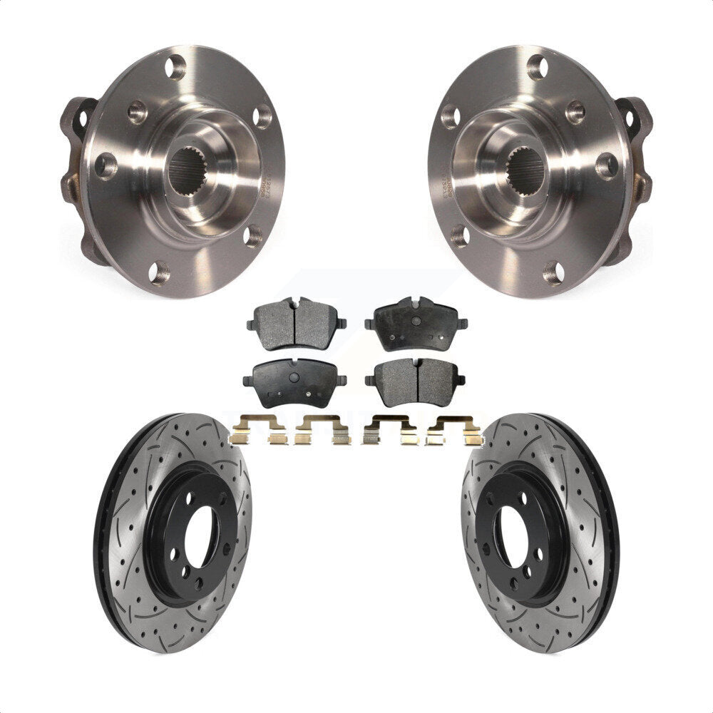 Kit de plaquettes de Rotor de frein, roulement de moyeu avant, fente de perçage, pour Mini Cooper Countryma