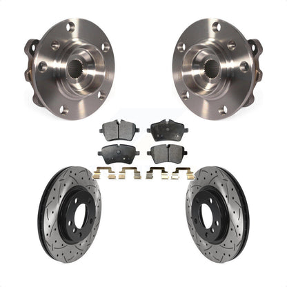Kit de plaquettes de Rotor de frein, roulement de moyeu avant, fente de perçage, pour Mini Cooper Countryma