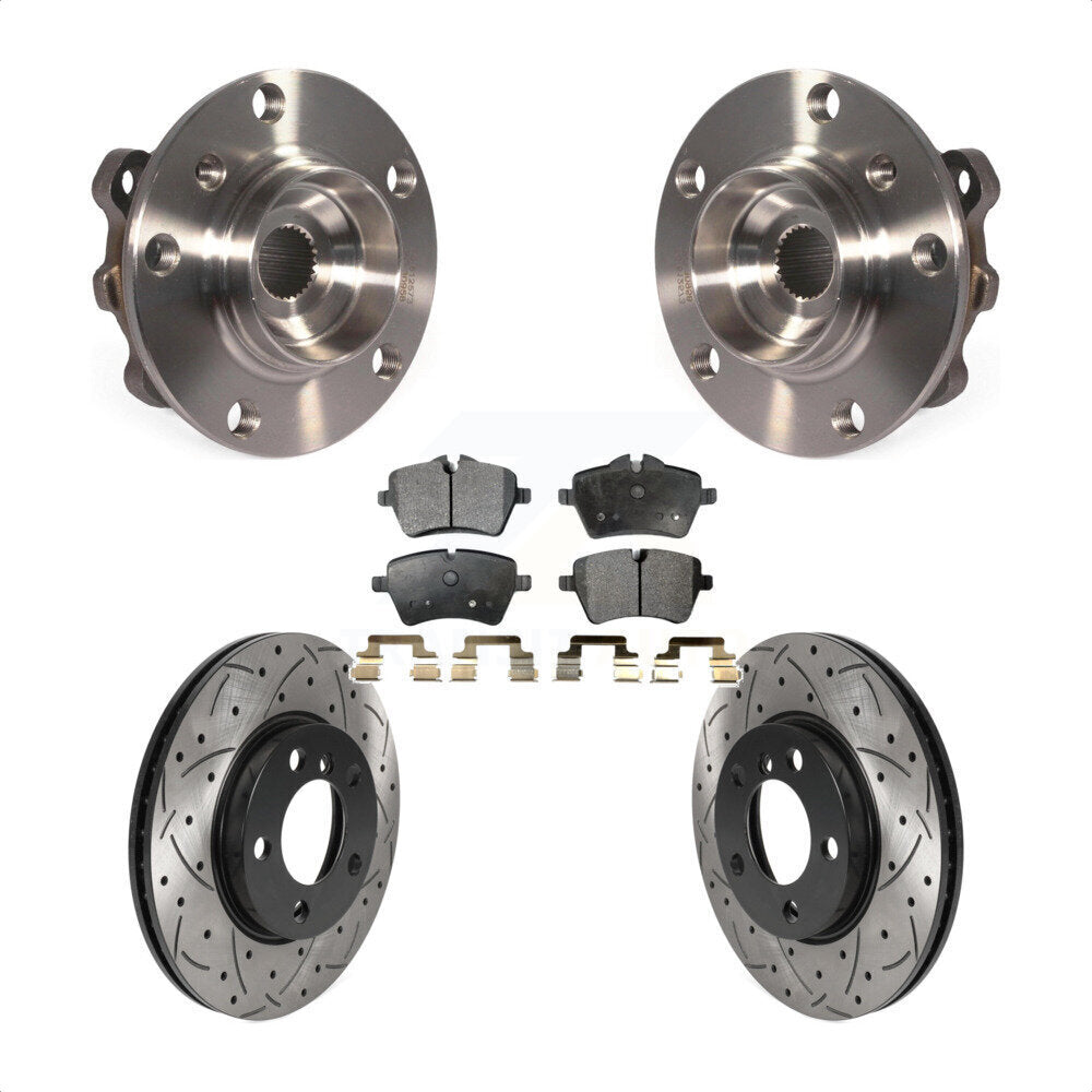 Kit de plaquettes de Rotor de frein, roulement de moyeu avant, fente de perçage, pour Mini Cooper Countryma