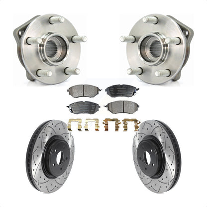 Kit de plaquettes de Rotor de frein, roulement de moyeu avant, fente de perçage, pour Subaru Outback Legac