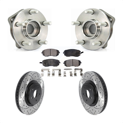 Ensemble de roulements de moyeu avant, fente de perçage, Kit de plaquettes de Rotor de frein pour Subaru Legac