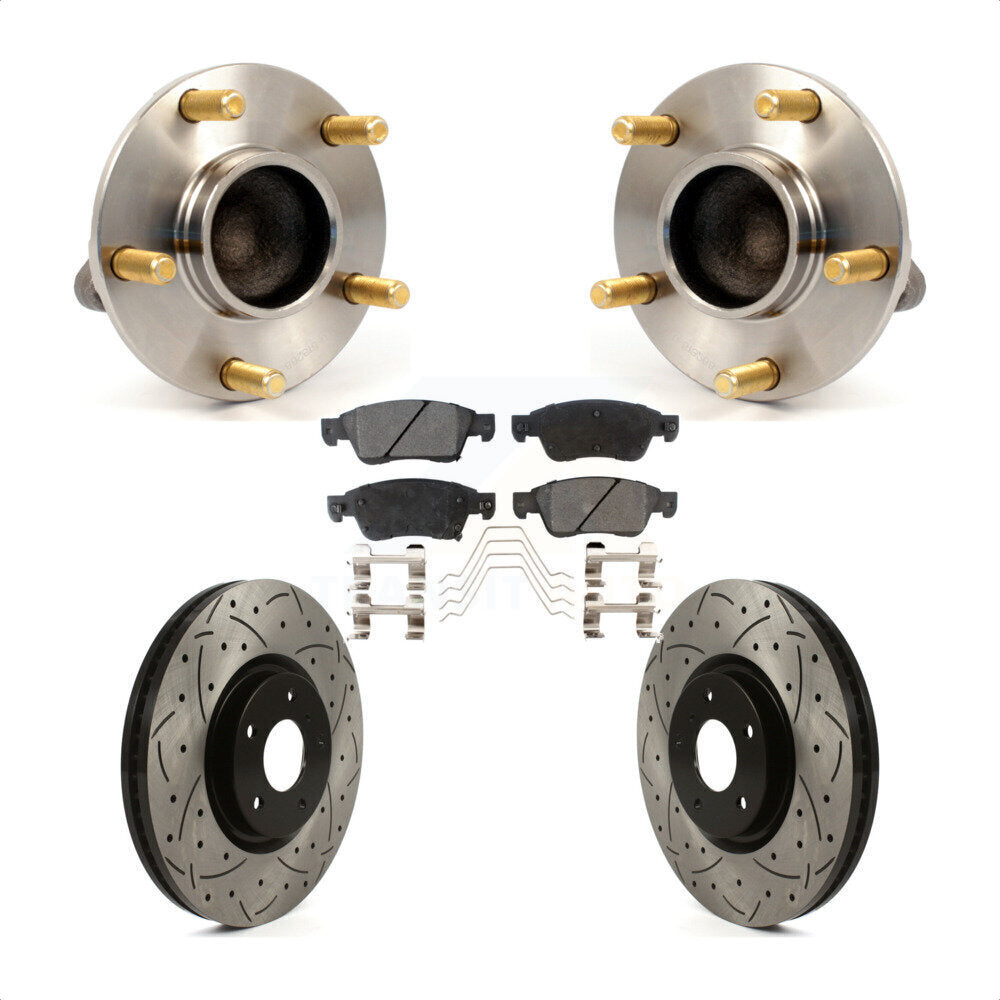 Kit de plaquettes de Rotor de frein, ensemble de roulements de moyeu avant, fente de perçage, pour INFINITI G3