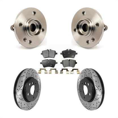 Kit de plaquettes de Rotor de frein, roulement de moyeu avant, fente de perçage, pour Mini Cooper 2014 – 2015 1.6