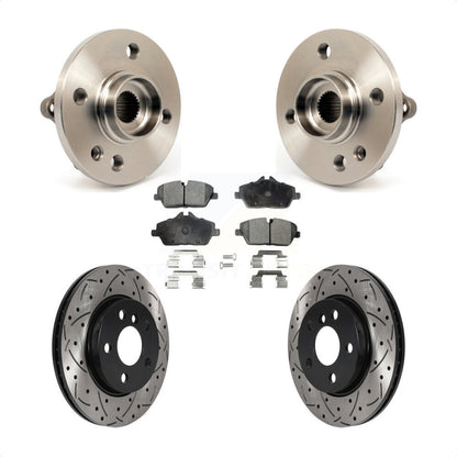 Kit de plaquettes de Rotor de frein, roulement de moyeu avant, fente de perçage, pour Mini Cooper 2014 – 2015 1.6