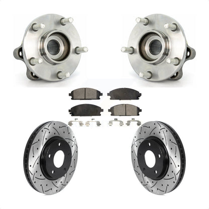 Kit de plaquettes de Rotor de frein, roulement de moyeu avant, fente de perçage, pour Nissan Ques 2004 – 2009