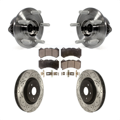 Kit de plaquettes de Rotor de frein, roulement de moyeu avant, fente percée, pour Jeep Grand Cherokee Dodg