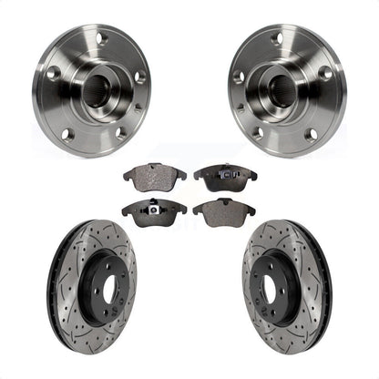 Kit de plaquettes de Rotor de frein, roulement de moyeu avant, fente de perçage, pour Volvo XC70 S60 V60 S80 V7