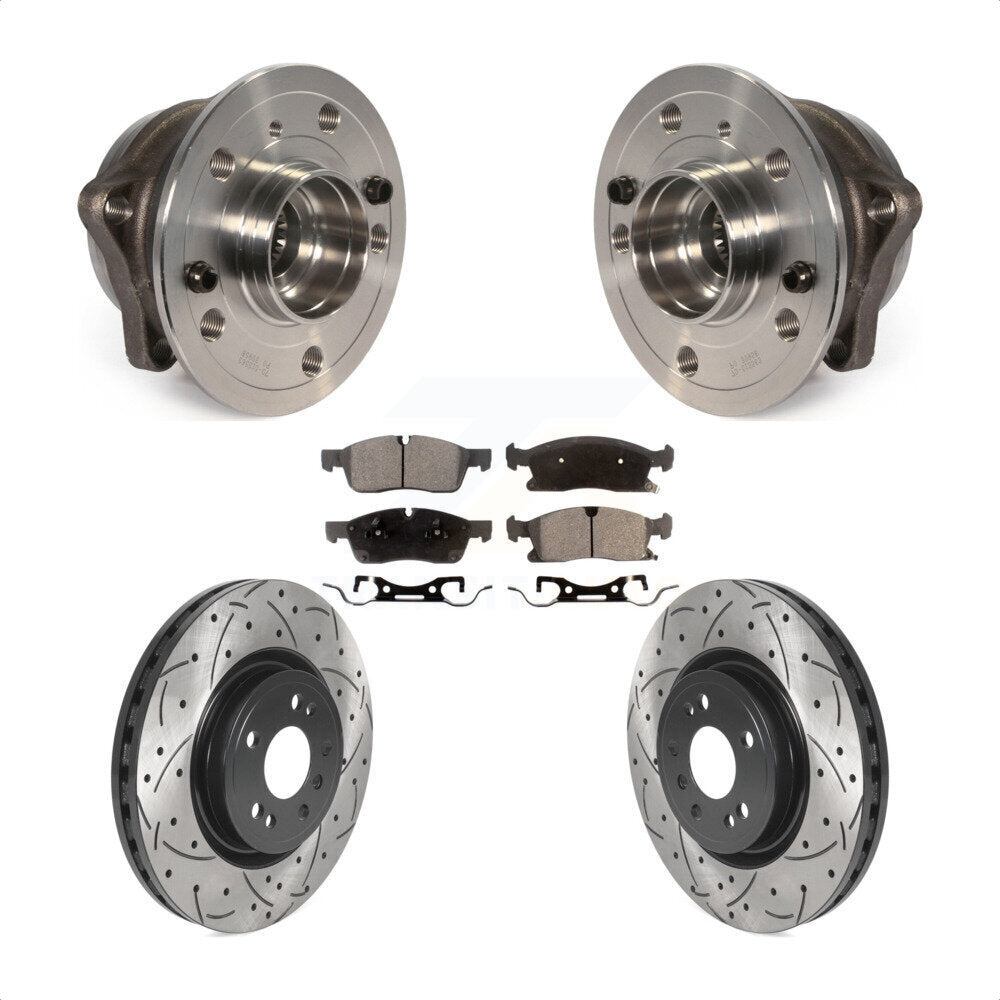 Kit de plaquettes de Rotor de frein, roulement de moyeu avant, fente de perçage, pour Mercedes-Benz ML350 GLE35